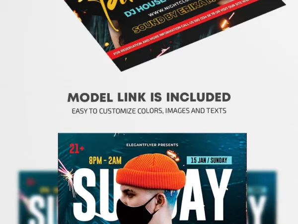 Modern Urban Sunday Takeover Event Flyer Template 1