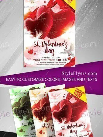 Modern Valentines Day Flyer Template 1