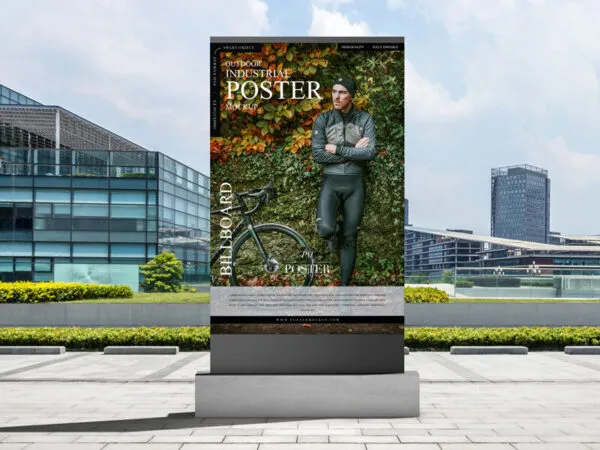 Modern Vertical Billboard Poster Mockup 1