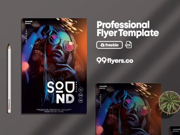 Modern Vibrant Nightclub Flyer Template 1