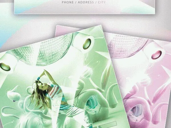 Modern White Party Flyer Template 1