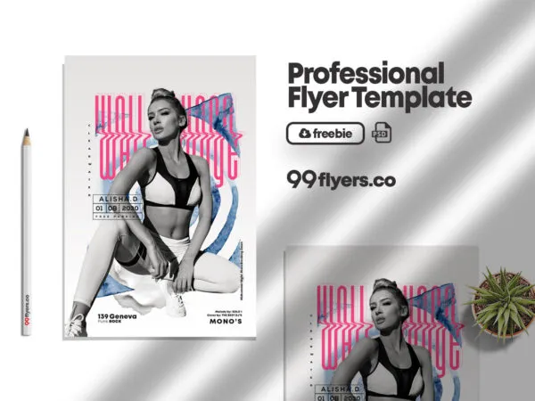 Modern White Rouge Nightclub Party Flyer Template 1