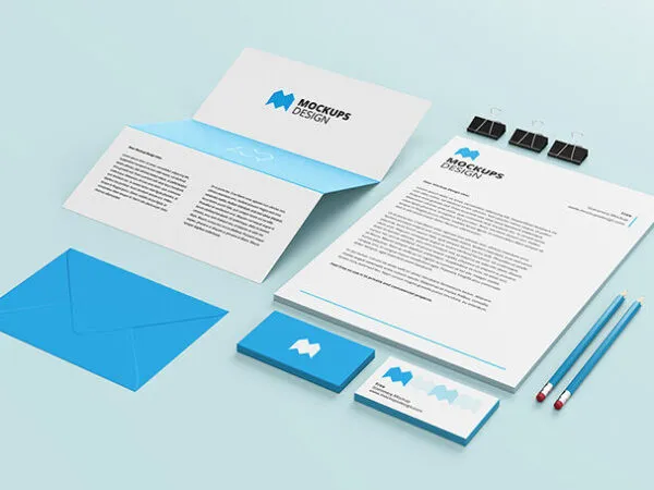 Modern and Clean Stationery Branding Mockup 1