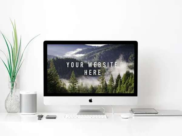 Modern and Minimal Apple iMac Mockup 1