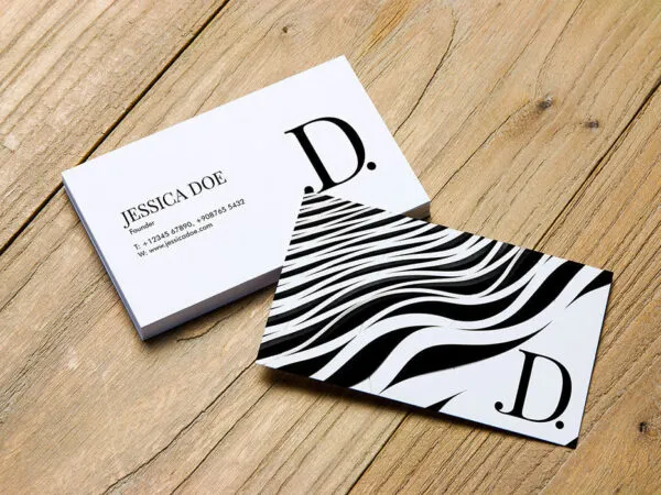 Modernistic Set of Business Cards Mockup 1