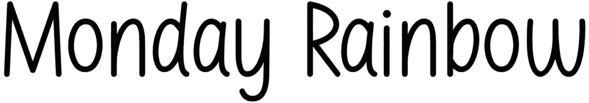 Monday Rainbow Font 1