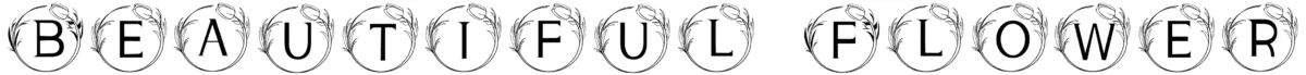 Monogram Beautiful Flower Font 1