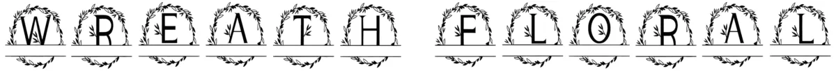 Monogram Wreath Floral Font 1