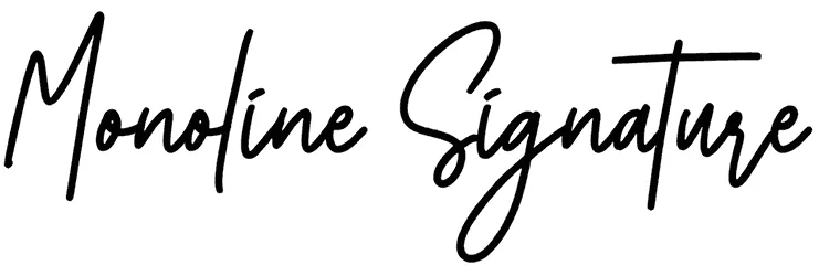 Monoline Signature Font 1