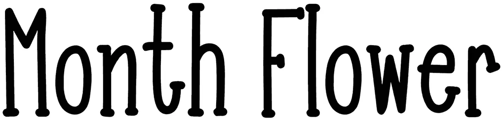 Month Flower Font 1