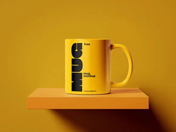 Mug on the Shelf Mockup 1