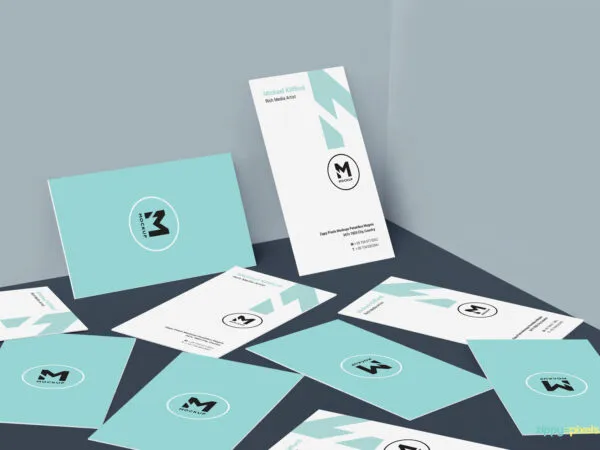 Multiple Business Cards Mockup 1