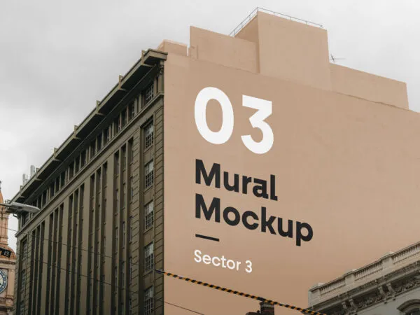 Mural of a Tall Building Mockup 1