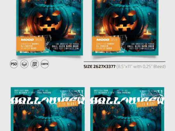 Mysterious Halloween Club Night Flyer Instagram Post Template 1