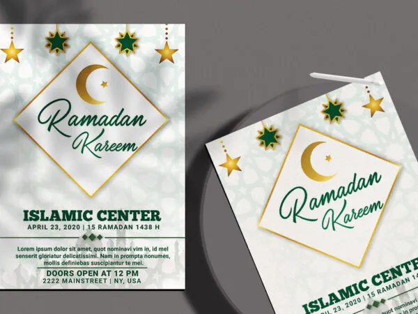 Neat Modern Ramadan Kareem Flyer Template 1