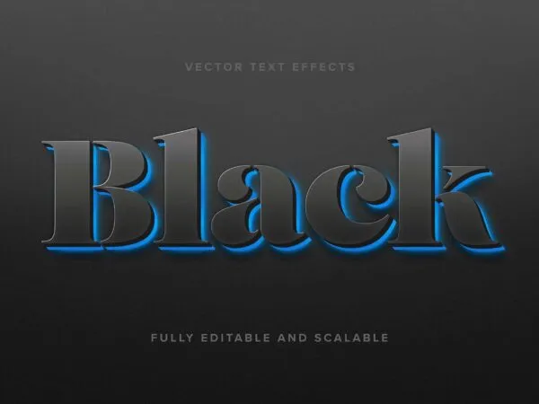 Neon Backlight Vector Text Effect 1