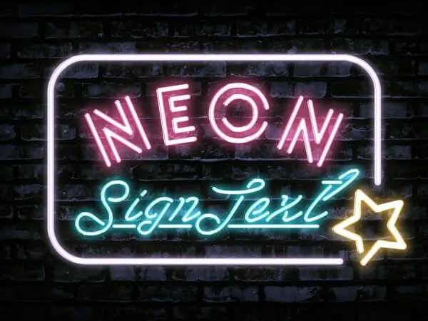 Neon Sign Text Effect 1