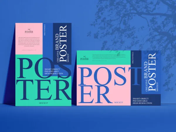 New Generation Poster Mockup with Designable Background 1