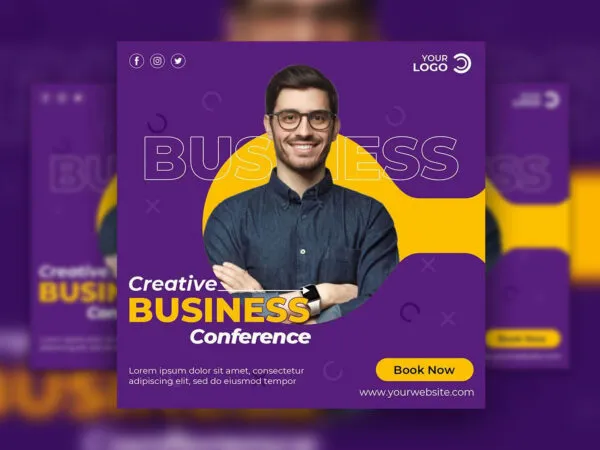 Nifty Business Conference Flyer Instagram Post Template 1