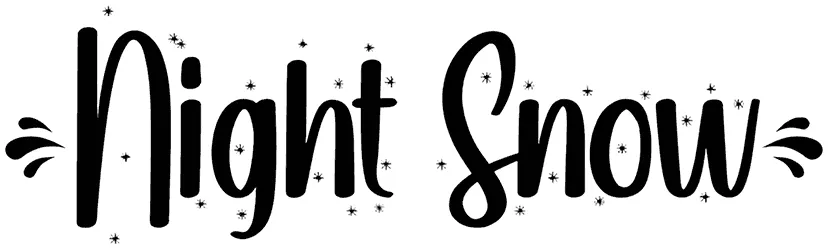 Night Snow Font 1