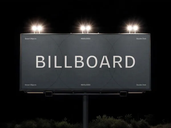Nighttime Billboard Mockup 1
