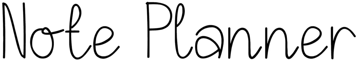 Note Planner Font 1
