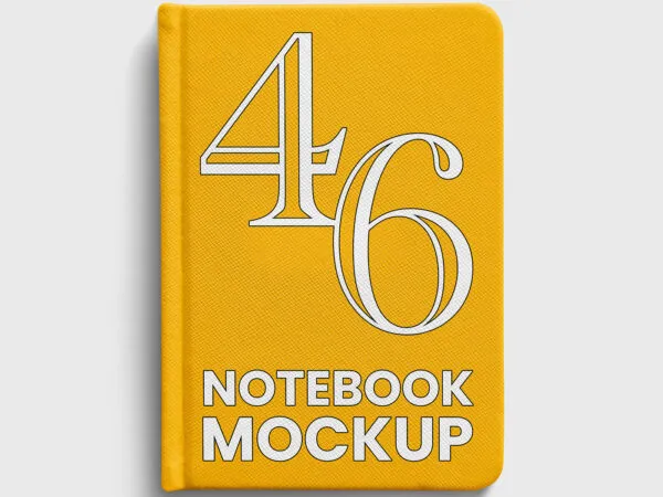 Notebook with Textured Cover Mockup 1
