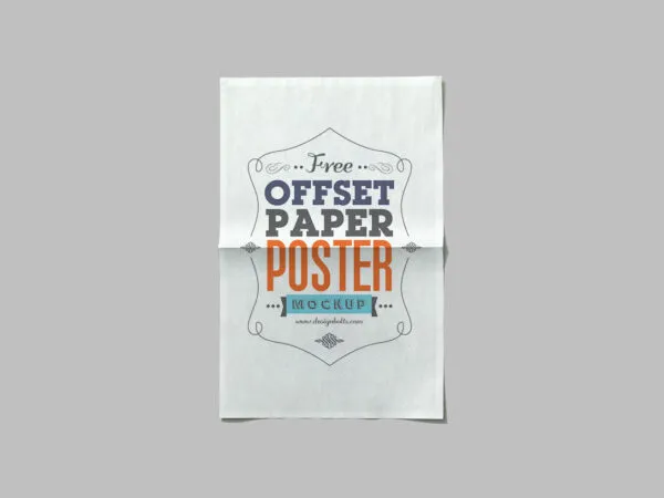 Offset Paper Vertical Poster Mockup 1