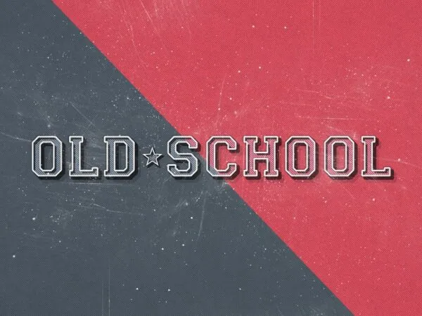 Old School Retro Text Effect 1
