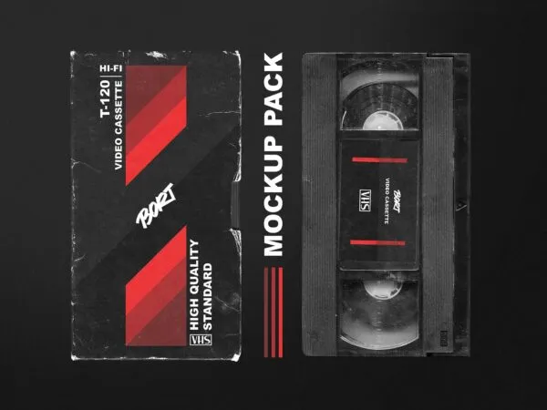 Old VHS Mockup in 12 Different Shots 1