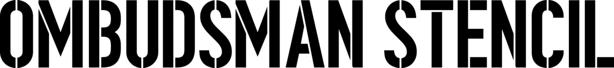 Ombudsman Stencil Font 1