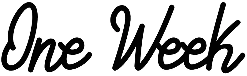 One Week Font 1