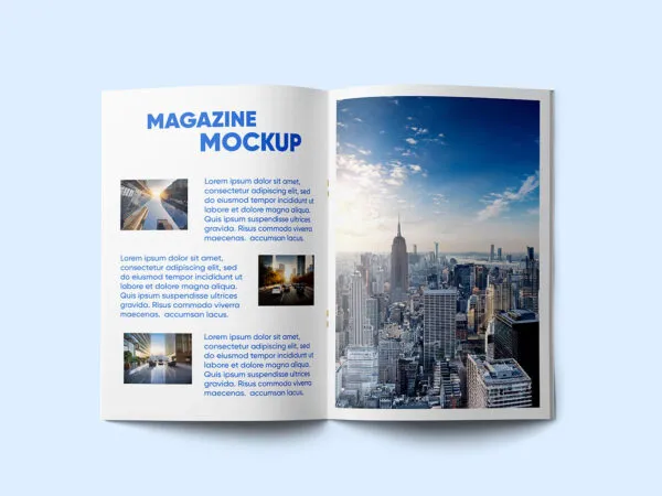 Open A4 Magazine Mockup 1
