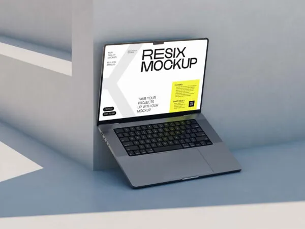 Open MacBook Pro Mockup 1