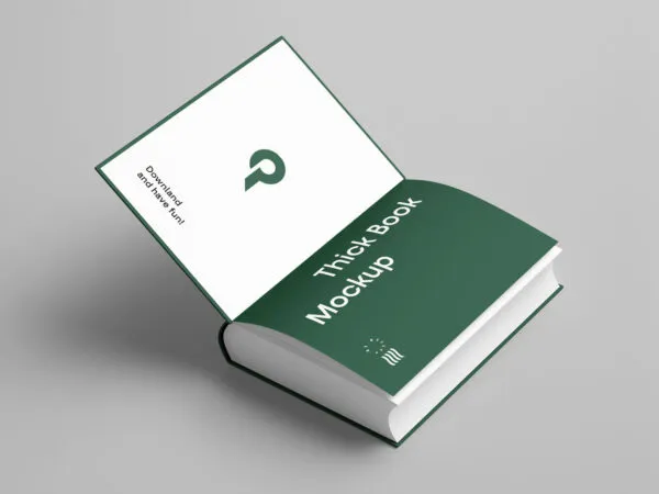 Open Thick Book Mockup 1