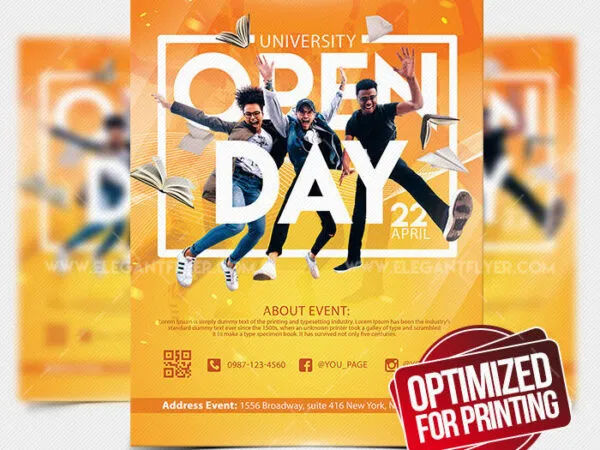 Orange Modern Homecoming Party Flyer Template 1