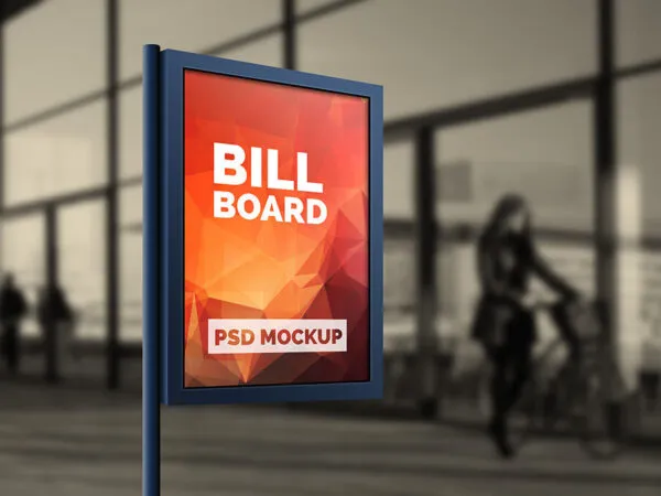 Outdoor Advertising Billboard Mockup with Different Publicity Backdrops 1