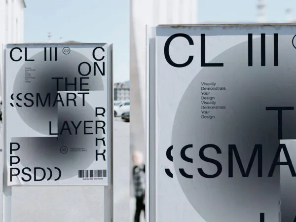 Outdoor Advertising Mockup in Front Vision 1