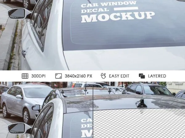 Outdoor Car Window Decal Mockup 1
