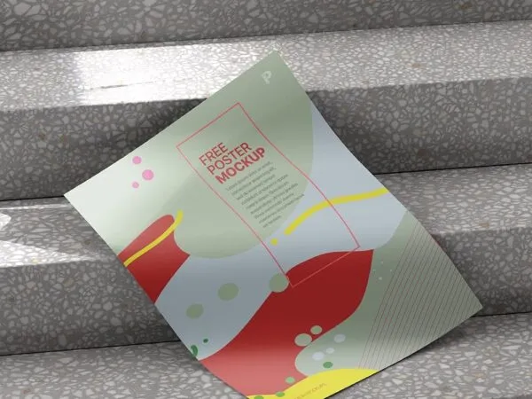Outdoor Poster Mockup on Stairs 1