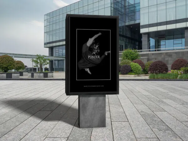 Outdoor Theatre Billboard Poster Mockup with Artistic Features 1