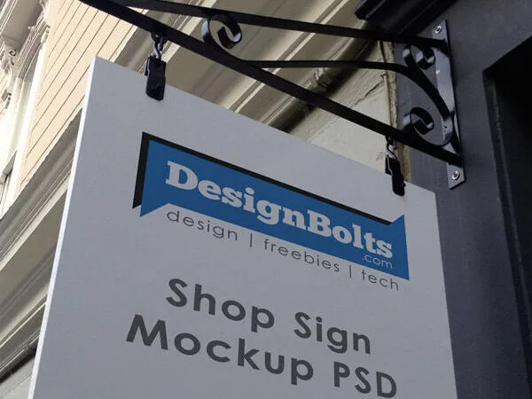 Outdoor Wall mounted Signage Mockup 1