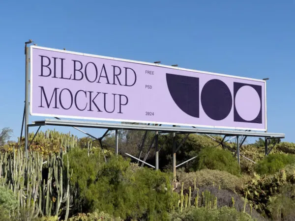 Outdoor Wide Billboard Mockup 1