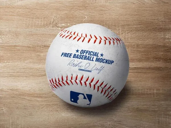 Overhead View Baseball Logo Mockup 1