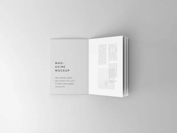 Overhead View of an Open Booklet Mockup 1