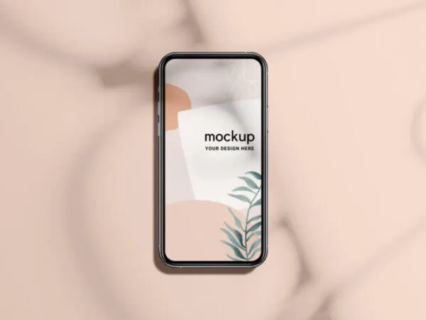 Overhead View of iPhone 12 Pro Mockup 1