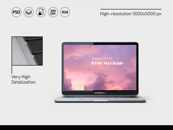 Pack of Three MacBook Pro 13 Mockups 1