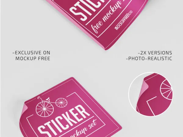 Pack of Two Sticker Mockups 1