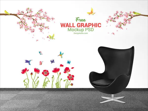 Pack of Wall Decal Stickers Mockup 1
