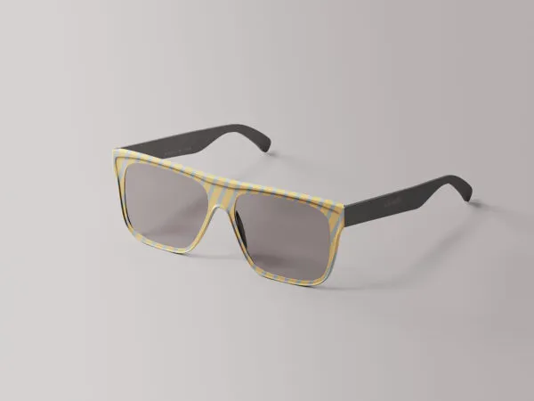 Pair of Fashionable Glasses Mockup 1